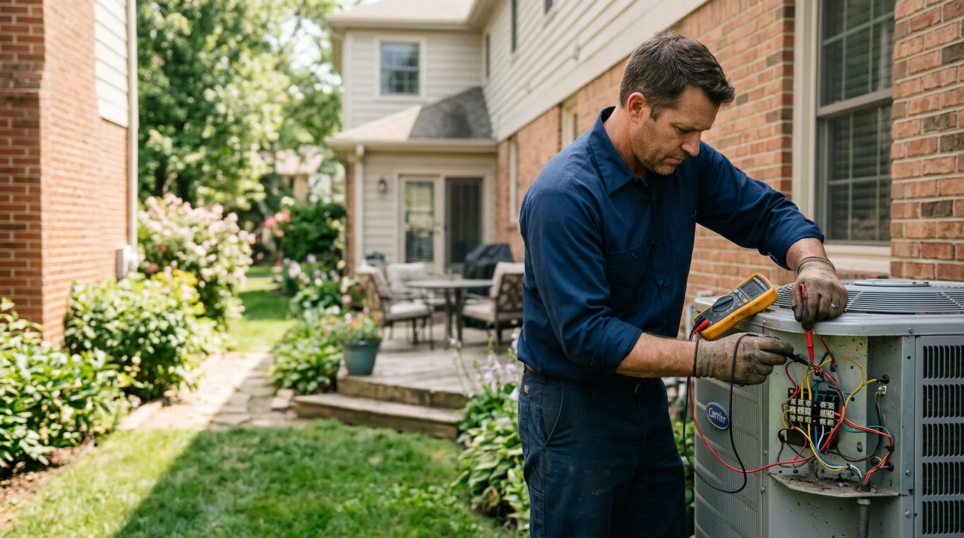 HVAC technician working near Huntsville, TN